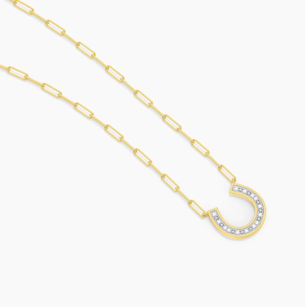 Waterproof Lucky Horseshoe Pendant Neck