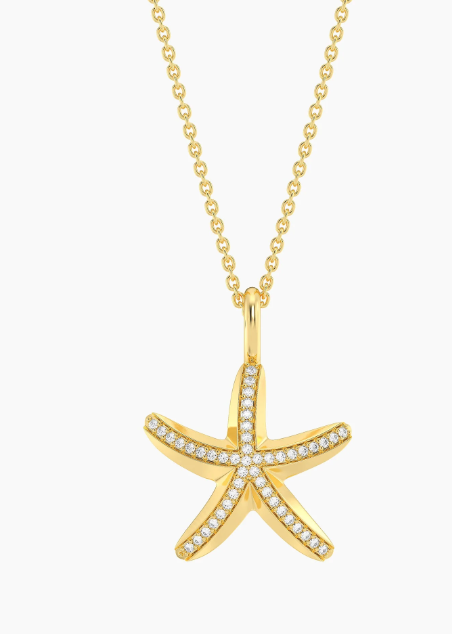 Waterproof Starfish Pendant Necklace