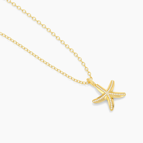 Waterproof Starfish Pendant Necklace