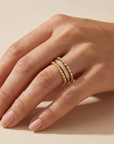 Diamonds and Bubbles Gold Stackable Ring