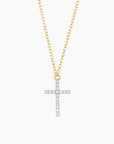 Believe Cross Necklace Gold