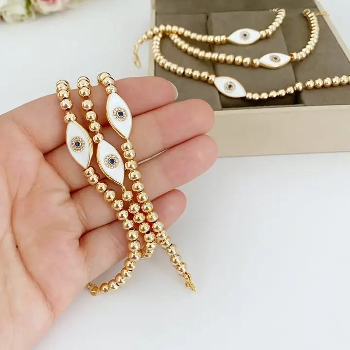 GOLD EVIL EYE BRACELET