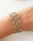 Evil Eye Bracelet Gold Link Chain
