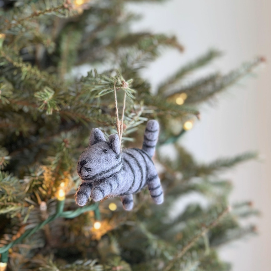 Gray Tabby Ornament