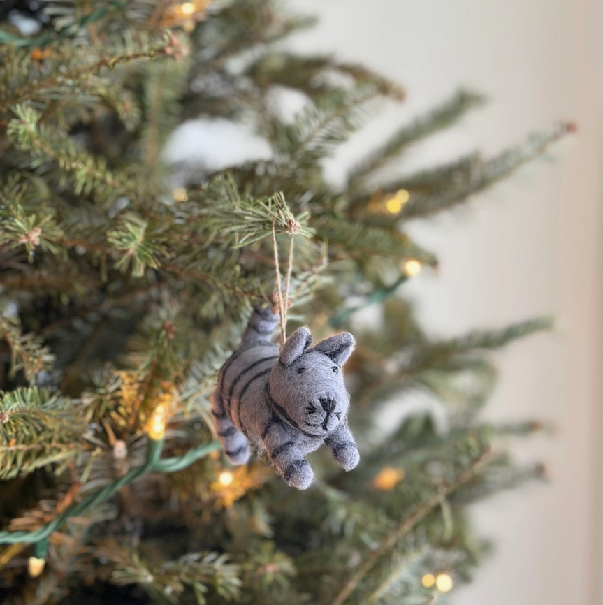 Gray Tabby Ornament