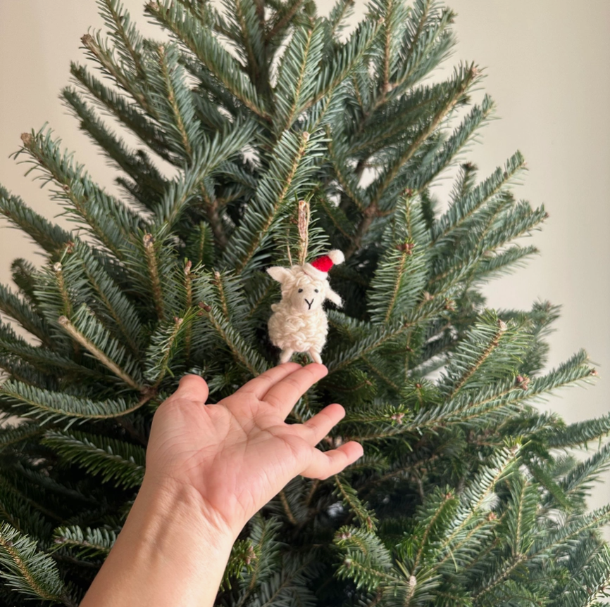 Mini Sheep w/ Hat Ornament