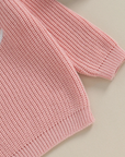 Love Heart Embroidery Knit Sweater