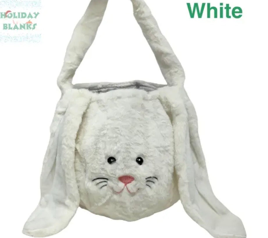 White Bunny Easter Basket