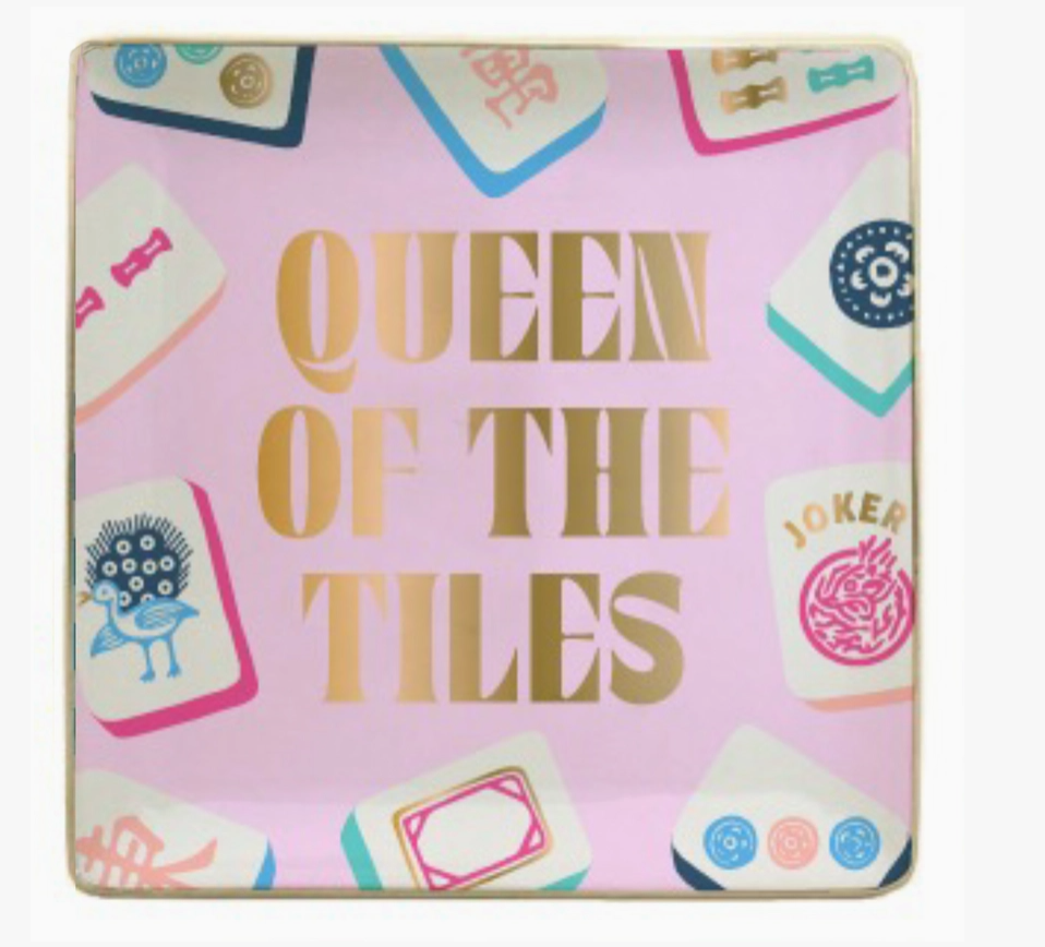 Queen of the Tiles Ceramic Trinket Dish