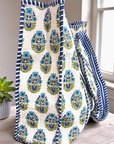 Emma Blue and White Floral Tote Bag