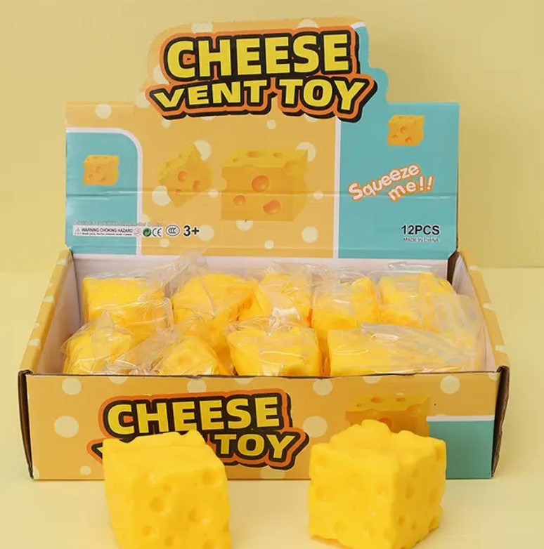 Mini Cheese Cube Squishy
