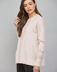 Relaxed Drop Shoulder Crew Neck Sweater