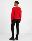 Babysoft Cable Knit V Neck Sweater