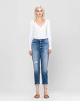 Cuffed Stretch Mom Jean
