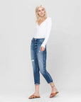 Cuffed Stretch Mom Jean
