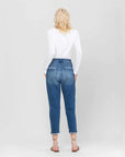 Cuffed Stretch Mom Jean