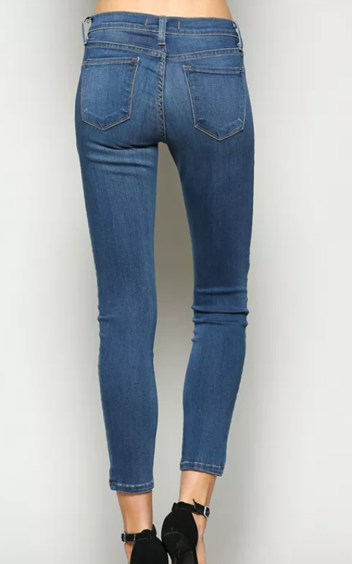 Mid Rise Xtra Lycra Ankle Skinny