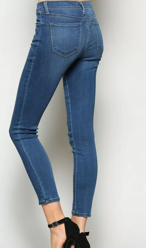 Mid Rise Xtra Lycra Ankle Skinny