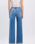 High Rise Wide Cuff Jean