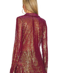 Sequin Shirtee Top - Dark Rhubarb