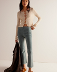 In My Feelings Velvet Crop Flare Pants