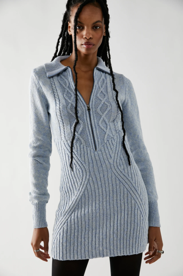 Mont Blanc Minidress Vintage Blue