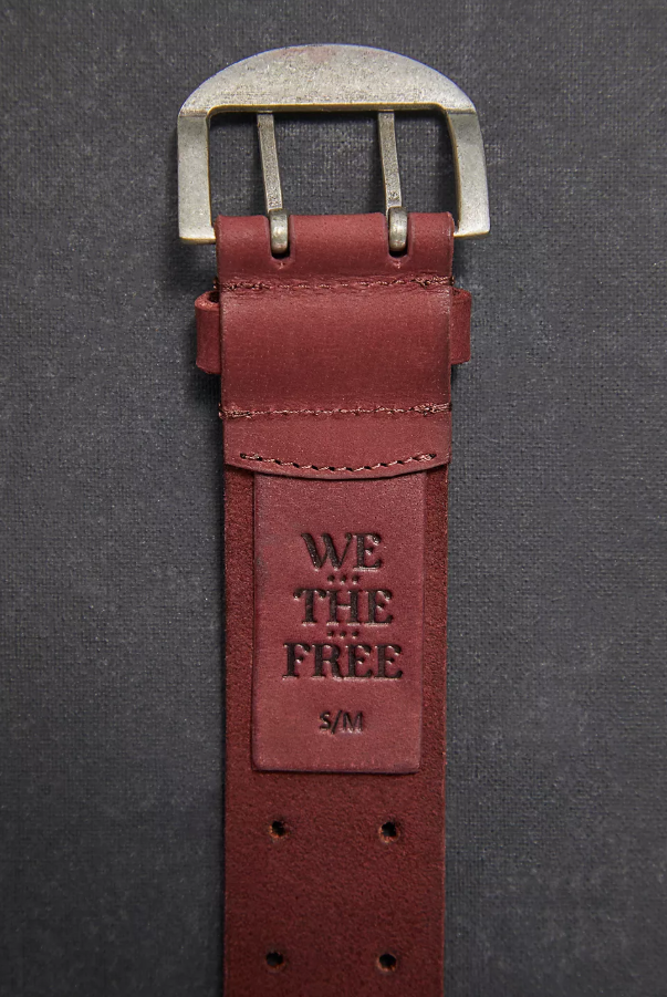 We The Free Double Cross Belt - Crimson