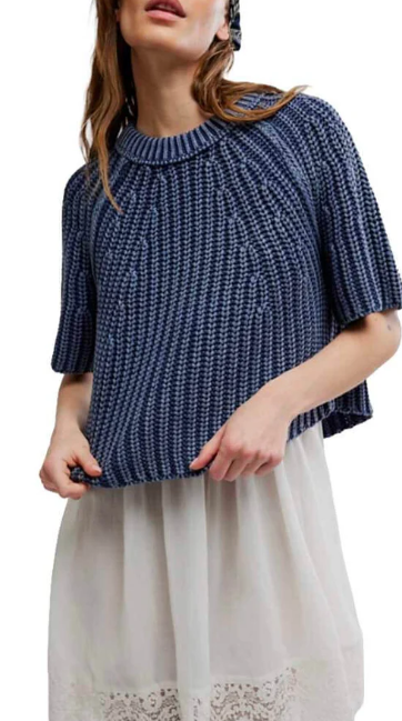 Amy Sweater Tee - Navy Academy