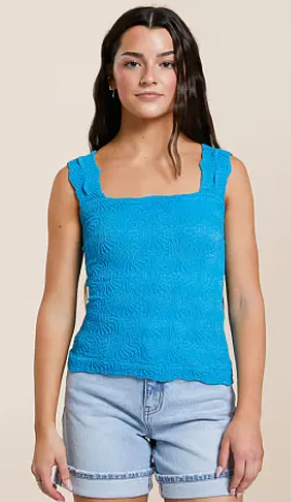 Love Letter Cami - Tropical Blue