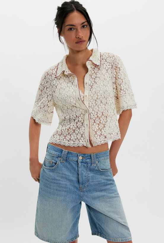 Mannie Lace Buttondown