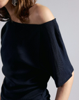 Lucy Off the Shoulder Tee - Black