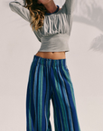 Day's End Linen Striped Pull-On Pants