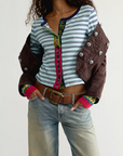 We The Free Noa Cardi Blue Pop Combo