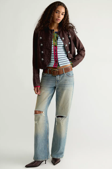We The Free Noa Cardi Blue Pop Combo
