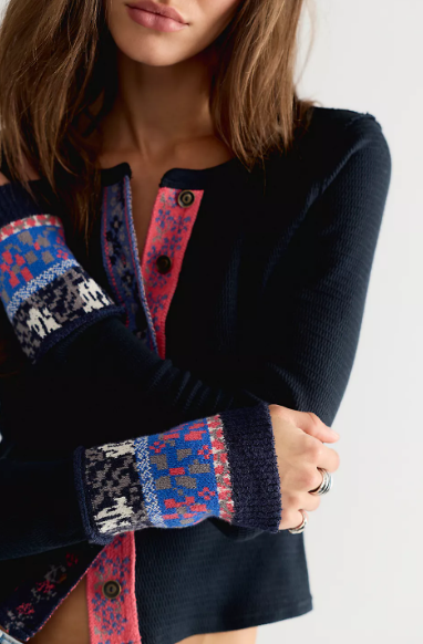 We the Free Noa Cardi Black Combo