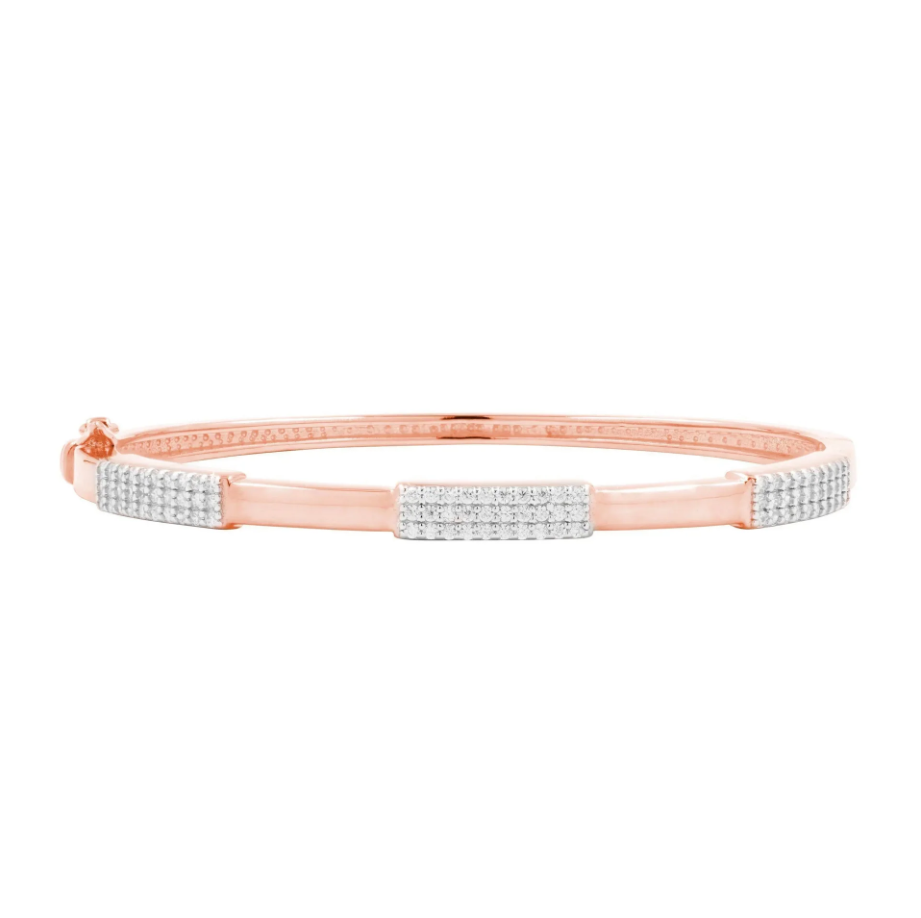 Radiance Thin Hinge Bangle - Rose Gold