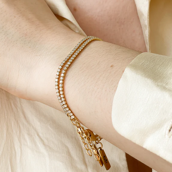 Diana Tennis Braclet - Gold