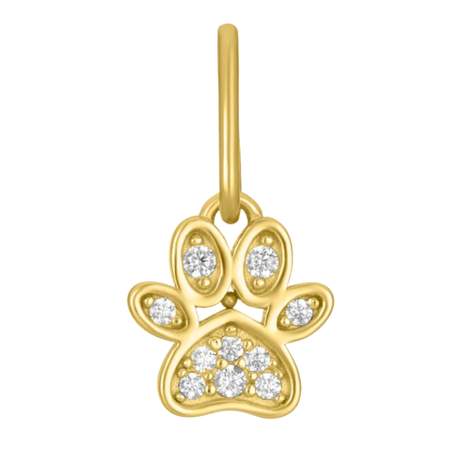 Gold Pawprint Charm