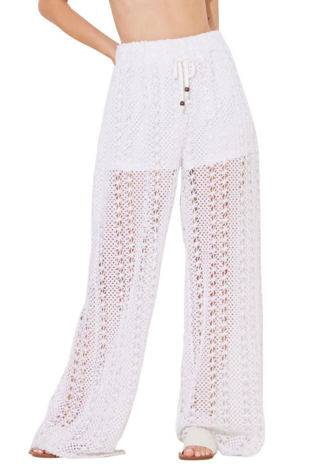 Crochet Pants - White