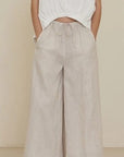 Long Line Linen Pant - GREIGE