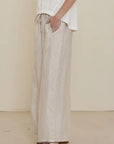 Long Line Linen Pant - GREIGE