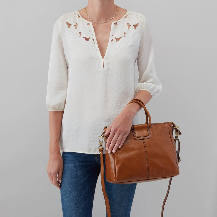 Sheila Medium Satchel - Truffle