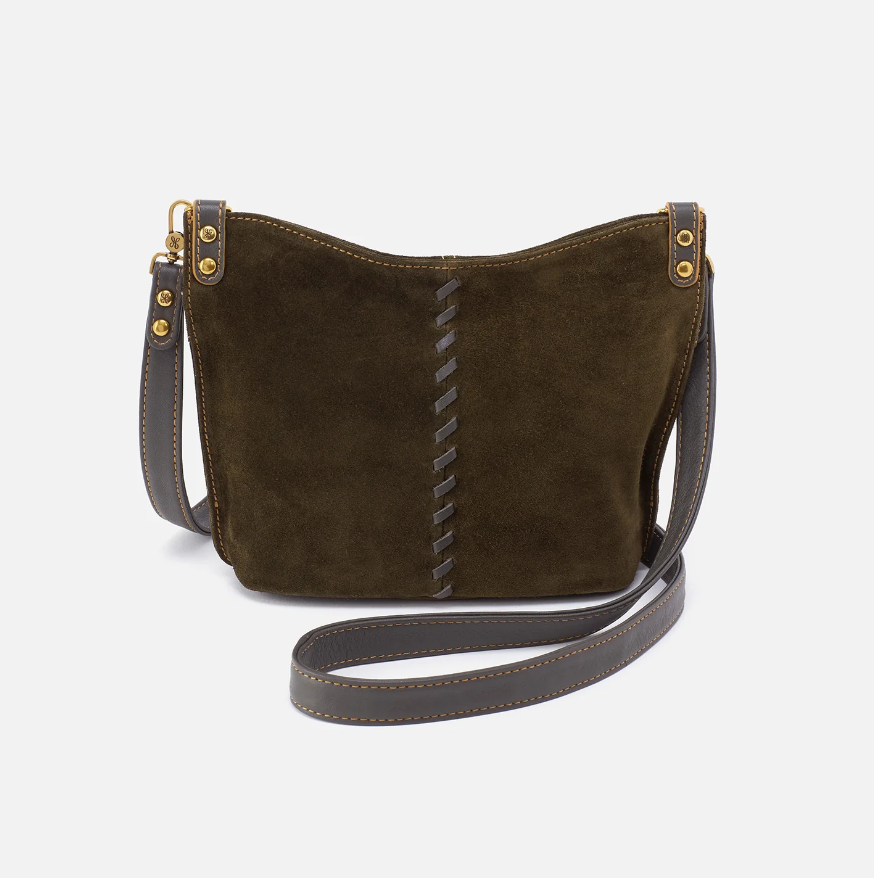 Pier Small Suede Crossbody - Herb