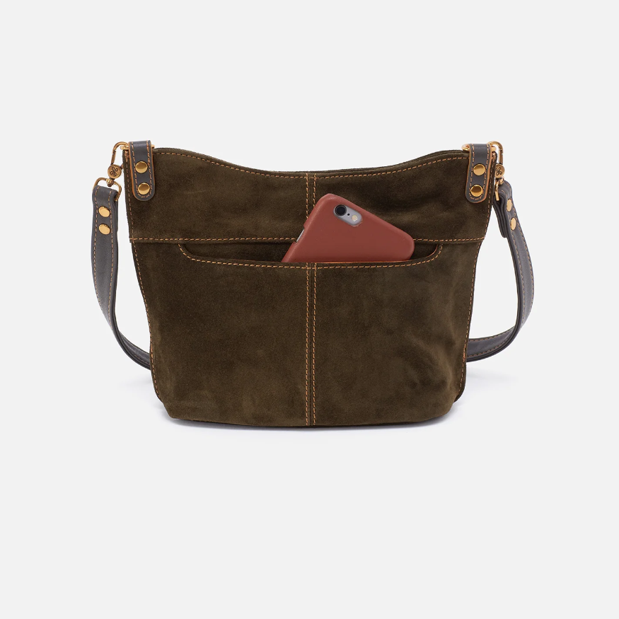Pier Small Suede Crossbody - Herb