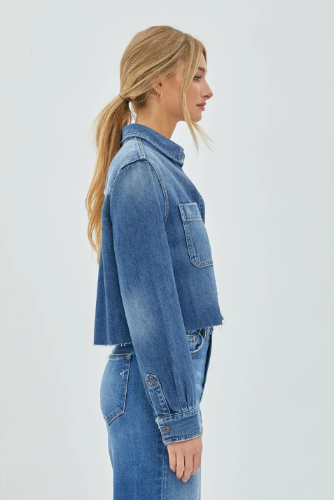 Abbey Cropped Denim Shirt