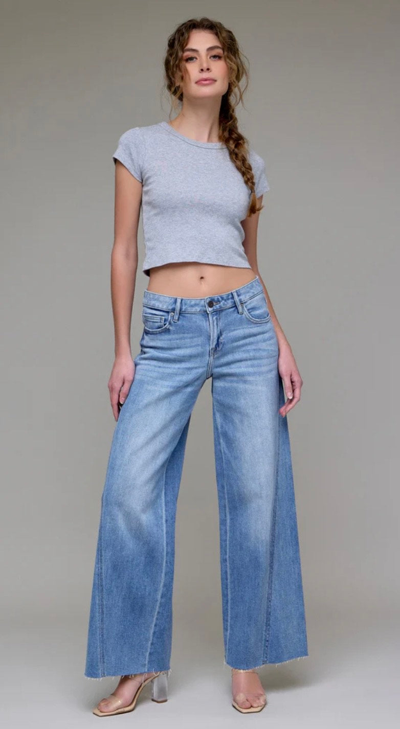 Nori Mid Rise Extra Wide Leg Jeans