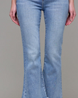 Happi Medium Wash Frayed Hem Flare