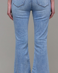 Happi Medium Wash Frayed Hem Flare