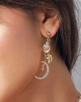 Celestial Coin Charm Earrings