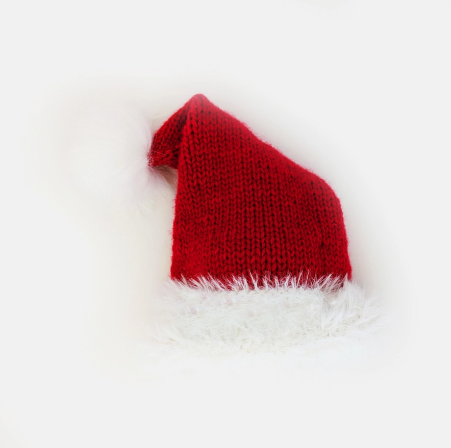 Furry Baby Santa Beanie